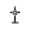 Cross Icon hand draw black colour day of the dead logo symbol perfect