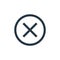 cross icon vector from basic ui concept. Thin line illustration of cross editable stroke. cross linear sign for use on web and