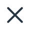 cross icon vector from basic ui concept. Thin line illustration of cross editable stroke. cross linear sign for use on web and