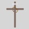 Cross Inri and christ Crown. 3D