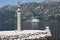 Cross on the island of Lady of the Rocks, Montenegro