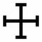 Cross of Jerusalem dark silhouette