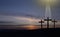 The cross of Jesus. Against the background of the sky and sunset. Crucifix. Forgiveness of sins and repentance. Easter