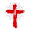 Cross of Jesus Christ. Easter illustration.