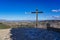 Cross at La Virgen del Buen Suceso Sanctuary in Cieza in Murcia region, Spain