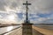 Cross of Larros Harbor jetty in Arcachon Bay