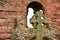 A cross at Lindisfarne Priory on Holy Island, England