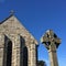 A cross at Lindisfarne Priory on Holy Island, England