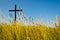 Cross on meadow