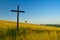 Cross on meadow