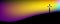 Cross on mountain. Shadow sunlight. Cross on the mountain in radiance. Vector illustration. stock image.