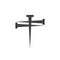 Cross of nail. Cross icon and nail icons. Nail symbol. Vector