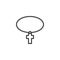 Cross necklace outline icon