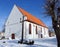 Cross and old rebuild church, Lithuania