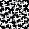 Cross pattern. Black white geometric seamless texture.