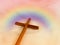 Cross with rainbow