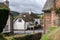 Cross roads in the centre of the pretty Devon village of Dunsford Devon