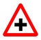 Cross Roads Traffic Sign Isolated