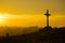 Cross on the Rock in the Ancient City of Kamyanets-Podilsky