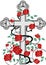 Cross with roses