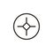 Cross, screw  icon. Element of design tool for mobile concept and web apps . Thin line icon for website design and