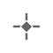 Cross, screw icon. Element of materia flat tools icon