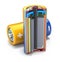 Cross section of dry cell battery