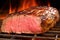 cross-section of a perfectly cooked grilled sirloin steak