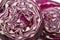 Cross section of Red Cabbage , for background