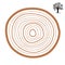 Cross-section of a tree abstract ring. Vector symbol