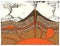 Cross section of a volcano. Engraved mountains. hand drawn geology vintage style. Crater and magma chamber, cone and