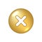 Cross sign gold element