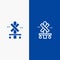 Cross, Sign, Station, Train Line and Glyph Solid icon Blue banner Line and Glyph Solid icon Blue banner