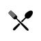 Cross Spoon and Fork vector illustration