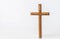 The cross standing on white background. Cross on a backdrop.The cross symbol for Jesus christ. Christianity, religious, faith, Jes