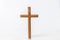 The cross standing on white background. Cross on a backdrop.The cross symbol for Jesus christ. Christianity, religious, faith, Jes