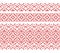 Cross stitch seamless borders. Embroidered ethnic ornament.