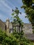 Cross and structure outside Parish Church at Lustleigh village in the Wrey Valley on Dartmoor National Park in Devon.