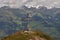 Cross in swiss mountains