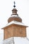 Cross on top of Greek Catholic wooden church, in Kalna Roztoka