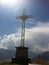 Cross at the top of prealpine mountain.