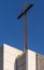 Cross on top of Tower of Hope at Christ Cathedral in Garden Grove, California