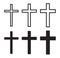 Cross vector shape symbol collection. Christianity sign set.