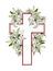 Cross with white lilies