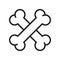 Crossbones vector icon dog bone pirate logo illustration doodle cartoon