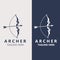 Crossbow logo image archery arrow vector, elegant modern simple icon design template