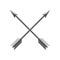 Crossed arrows icon. Vector illustration