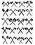 Crossed Axes Set in White Background