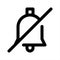 Crossed Bell Icon for silent mode symbol. perfect for user interface element