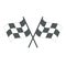 Crossed checkered flags. Finish user interface race icon